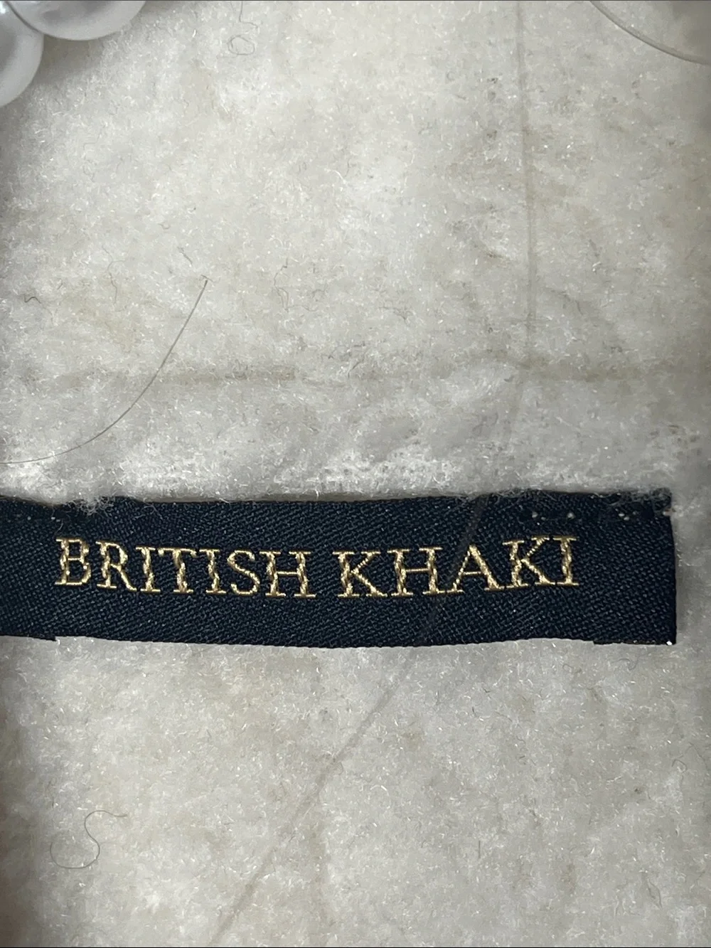 British Khaki Tan Vest Ivory Faux Sherpa Trim 2 Side Pockets Comfy warm